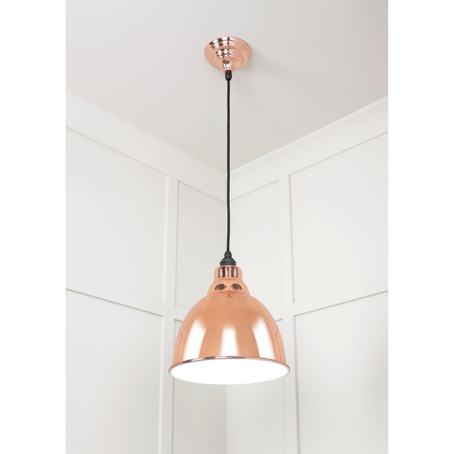 White Gloss Brindley Pendant