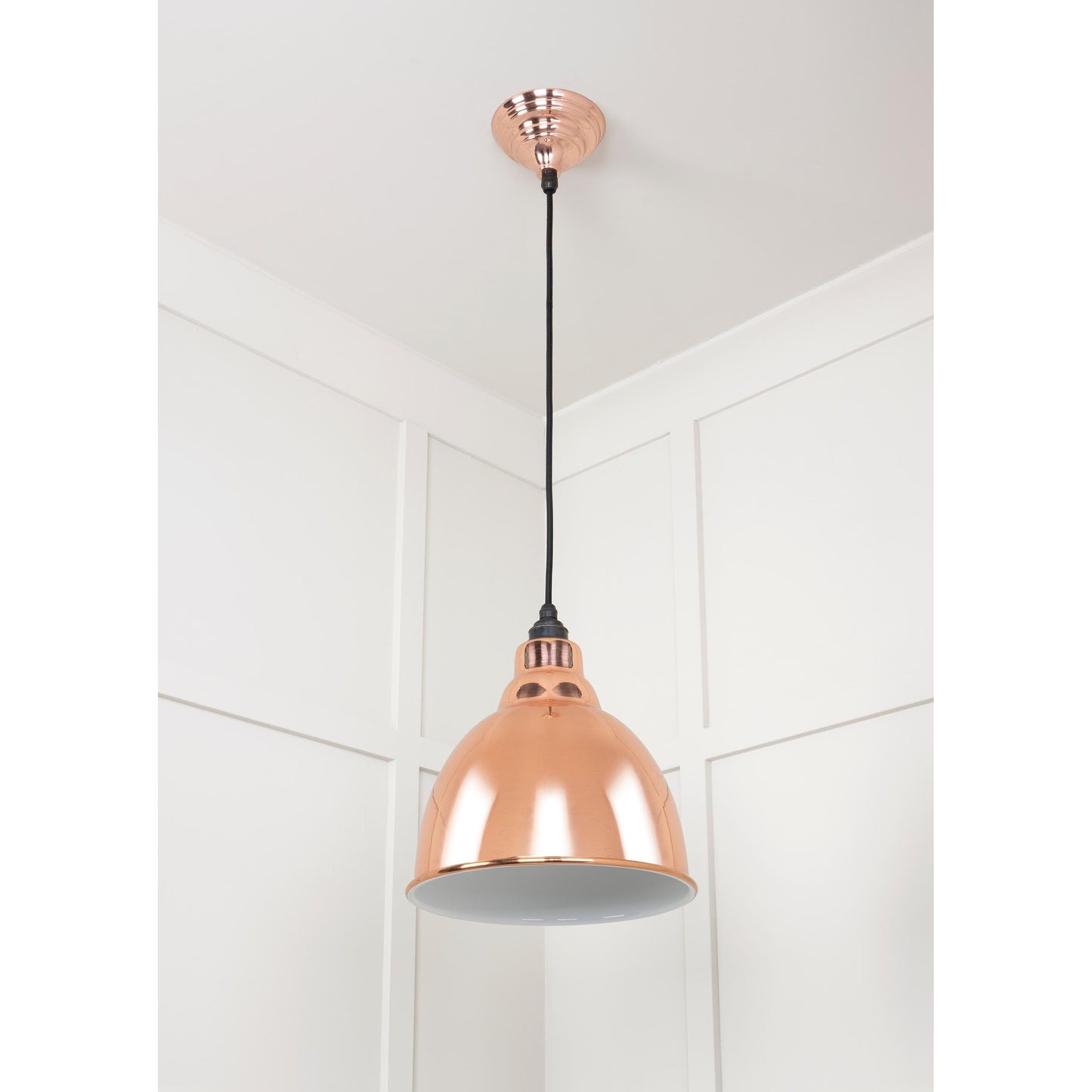 White Gloss Brindley Pendant