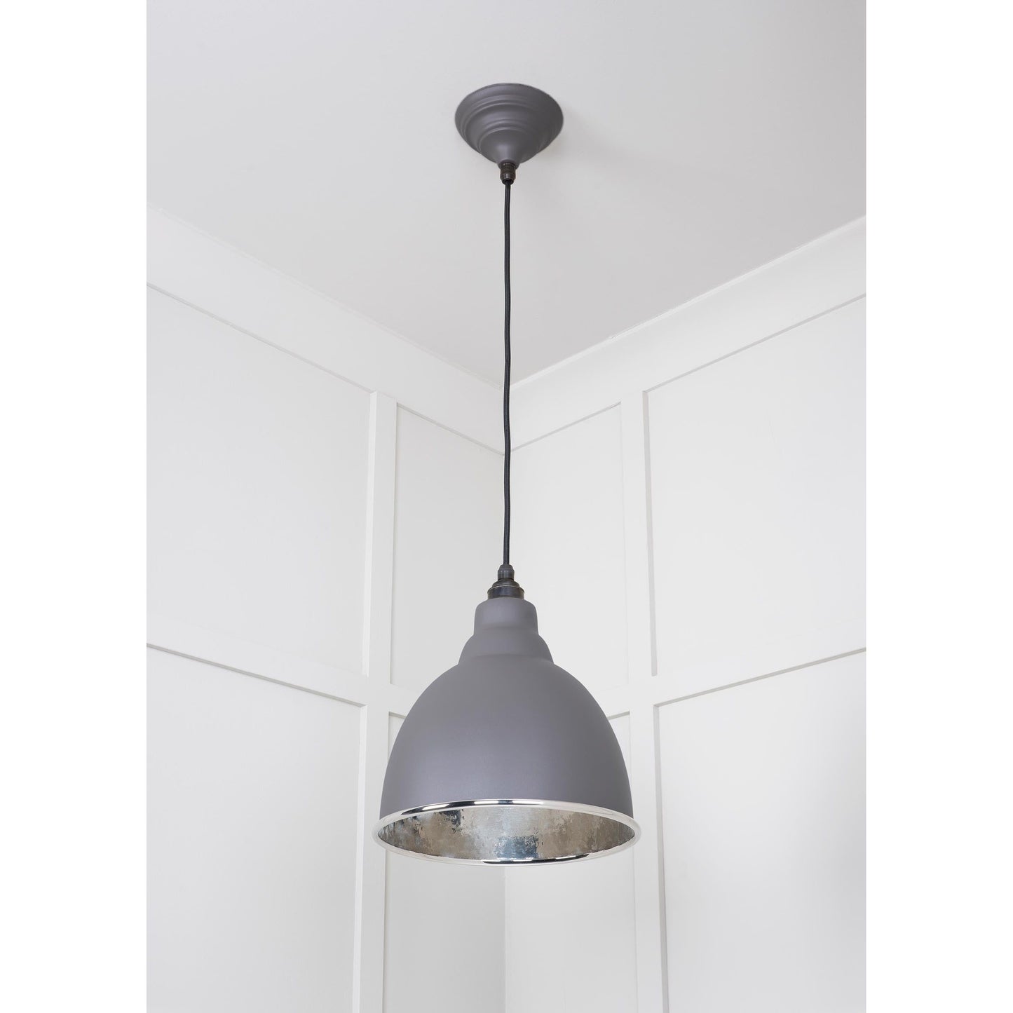 Hammered Nickel Brindley Pendant