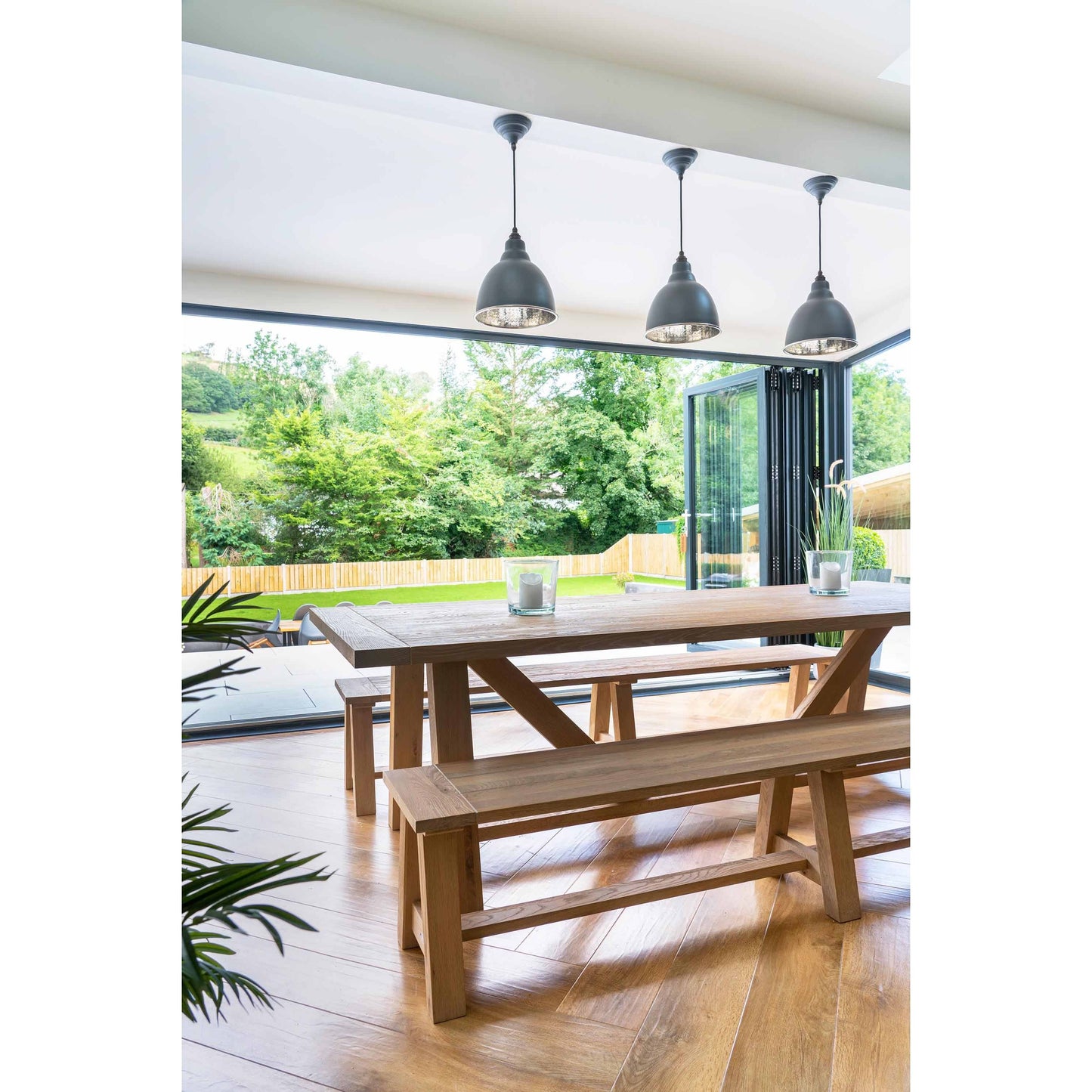 Hammered Nickel Brindley Pendant