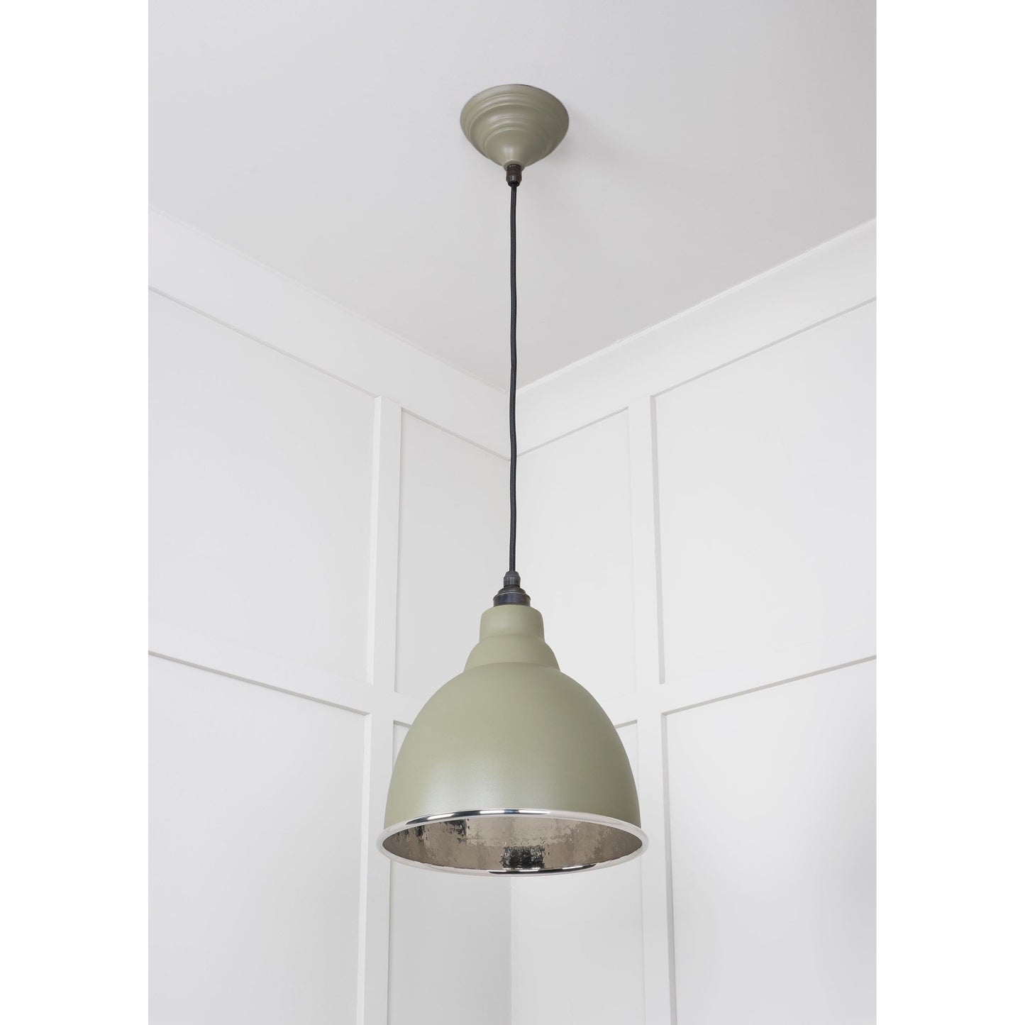 Hammered Nickel Brindley Pendant