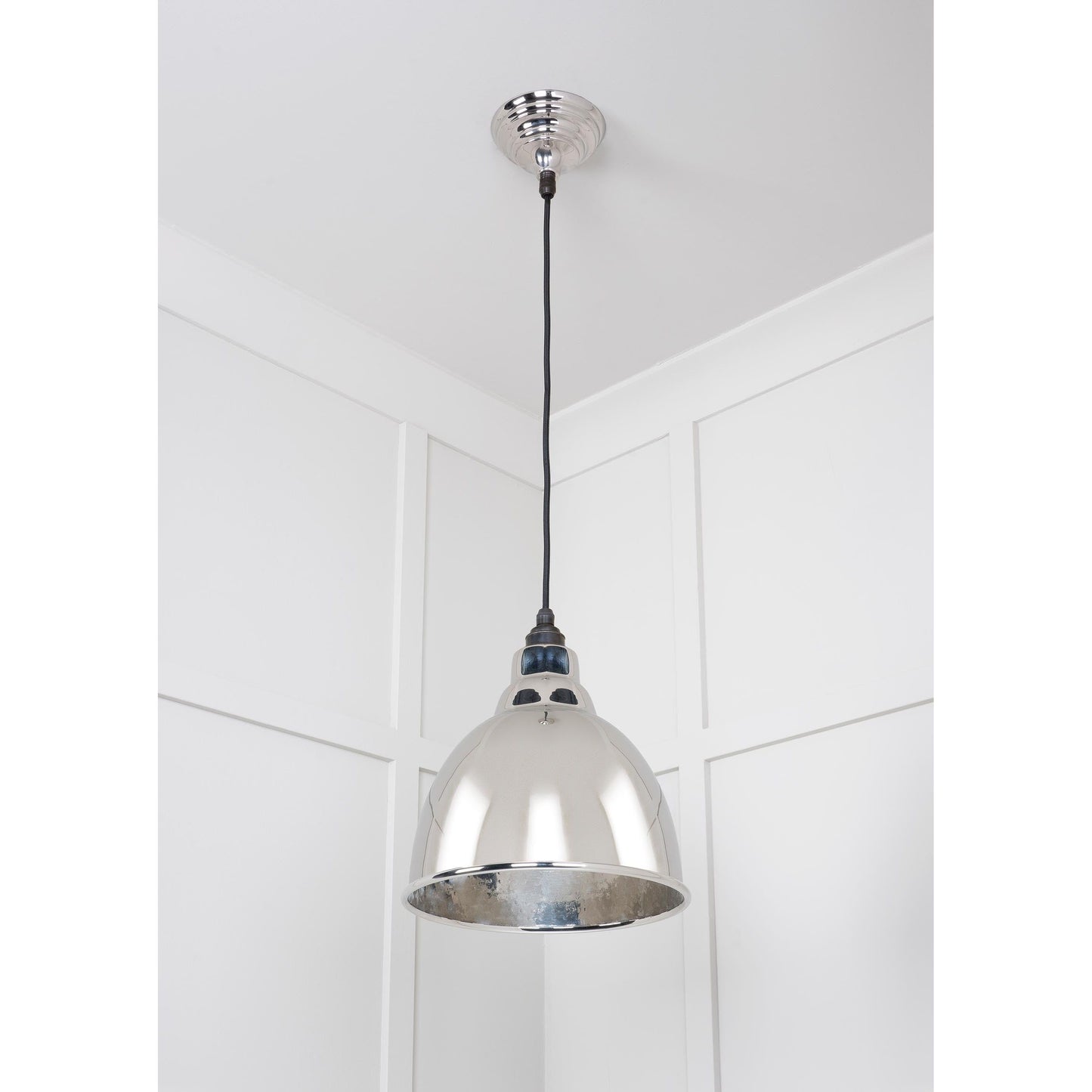 Hammered Nickel Brindley Pendant