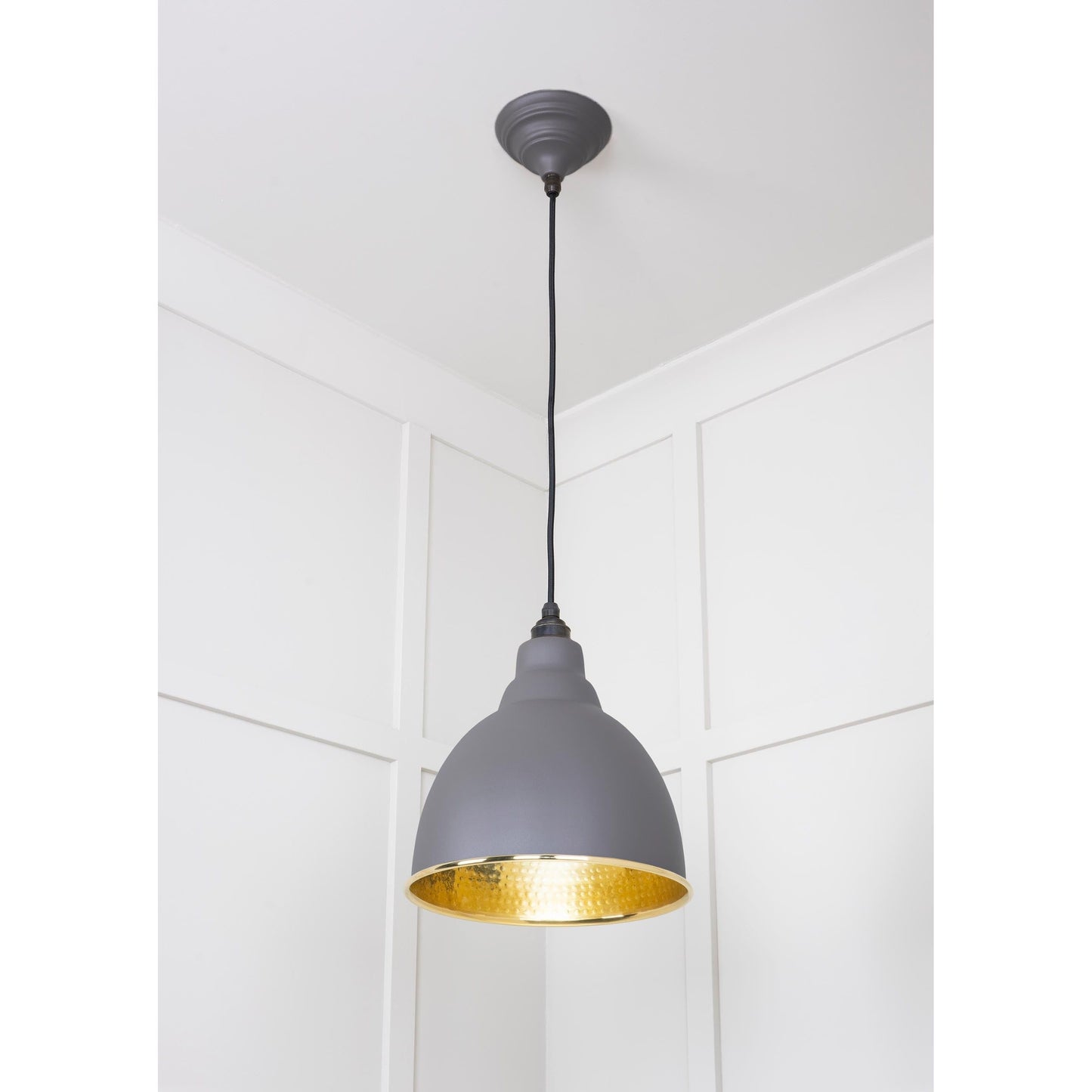 Hammered Brass Brindley Pendant