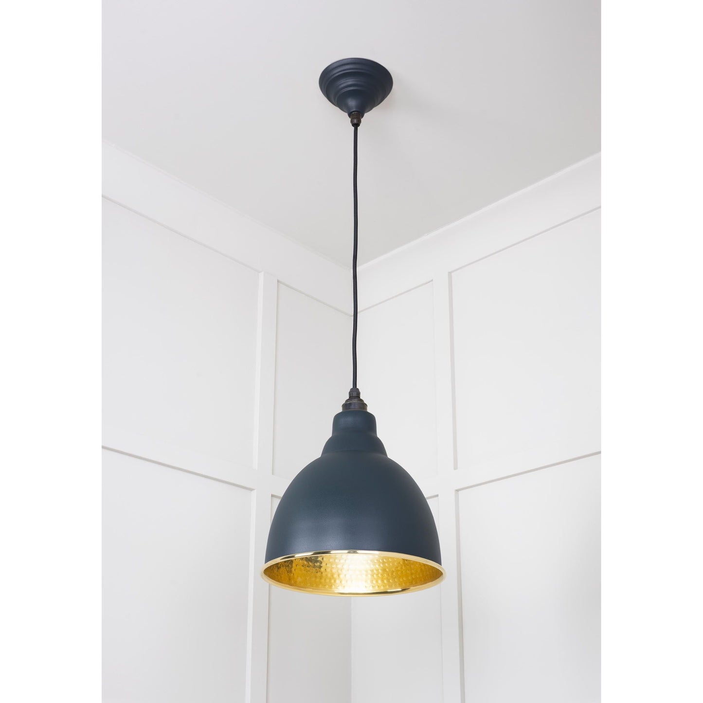 Hammered Brass Brindley Pendant