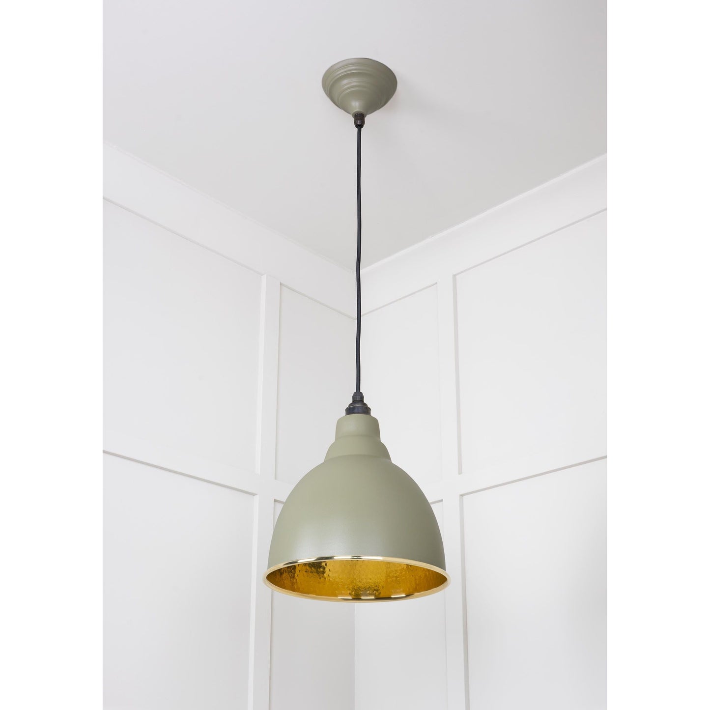 Hammered Brass Brindley Pendant