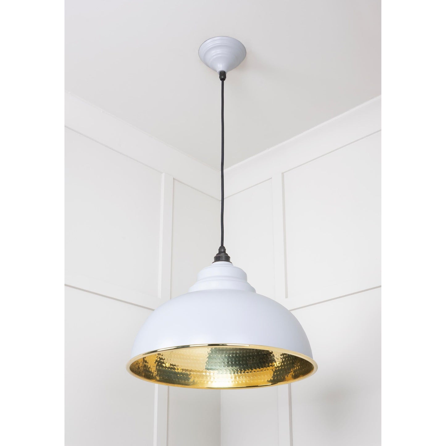 Hammered Brass Harborne Pendant