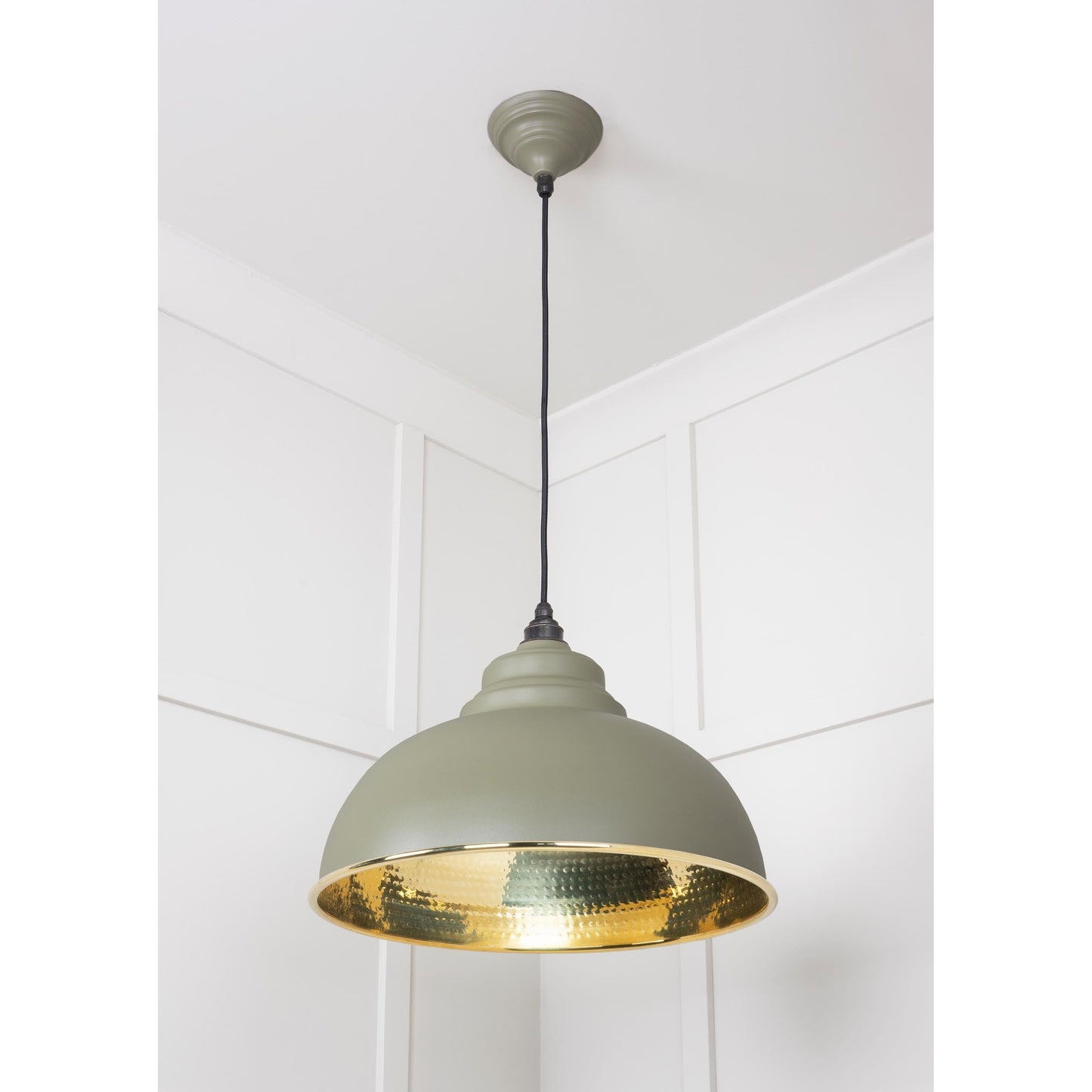 Hammered Brass Harborne Pendant