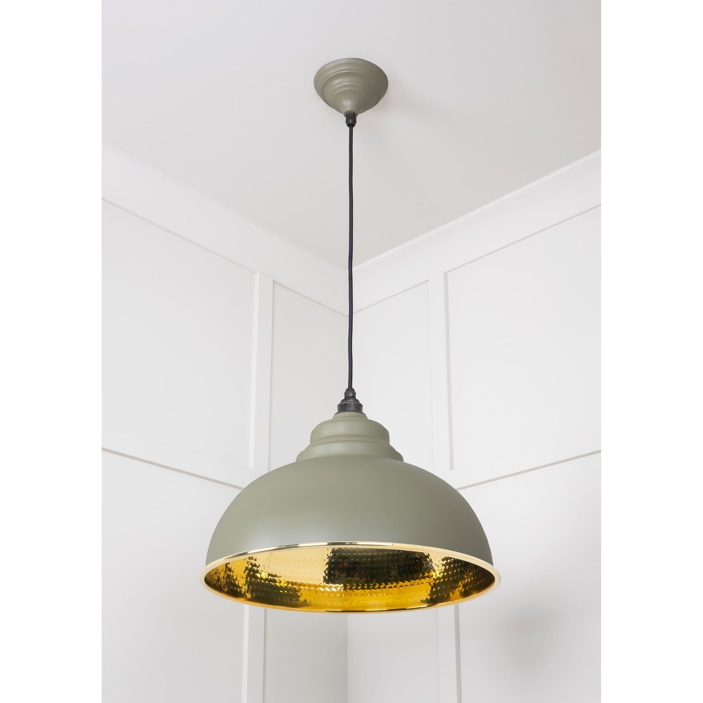 Hammered Brass Harborne Pendant