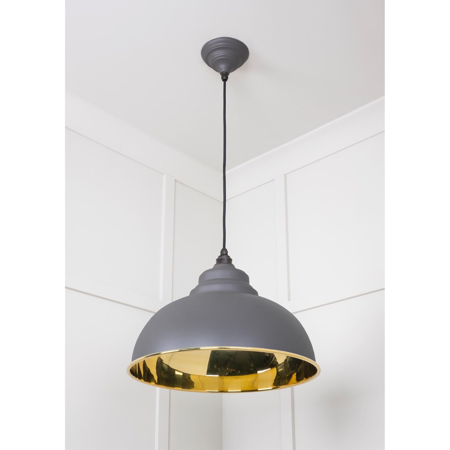 Smooth Brass Harborne Pendant