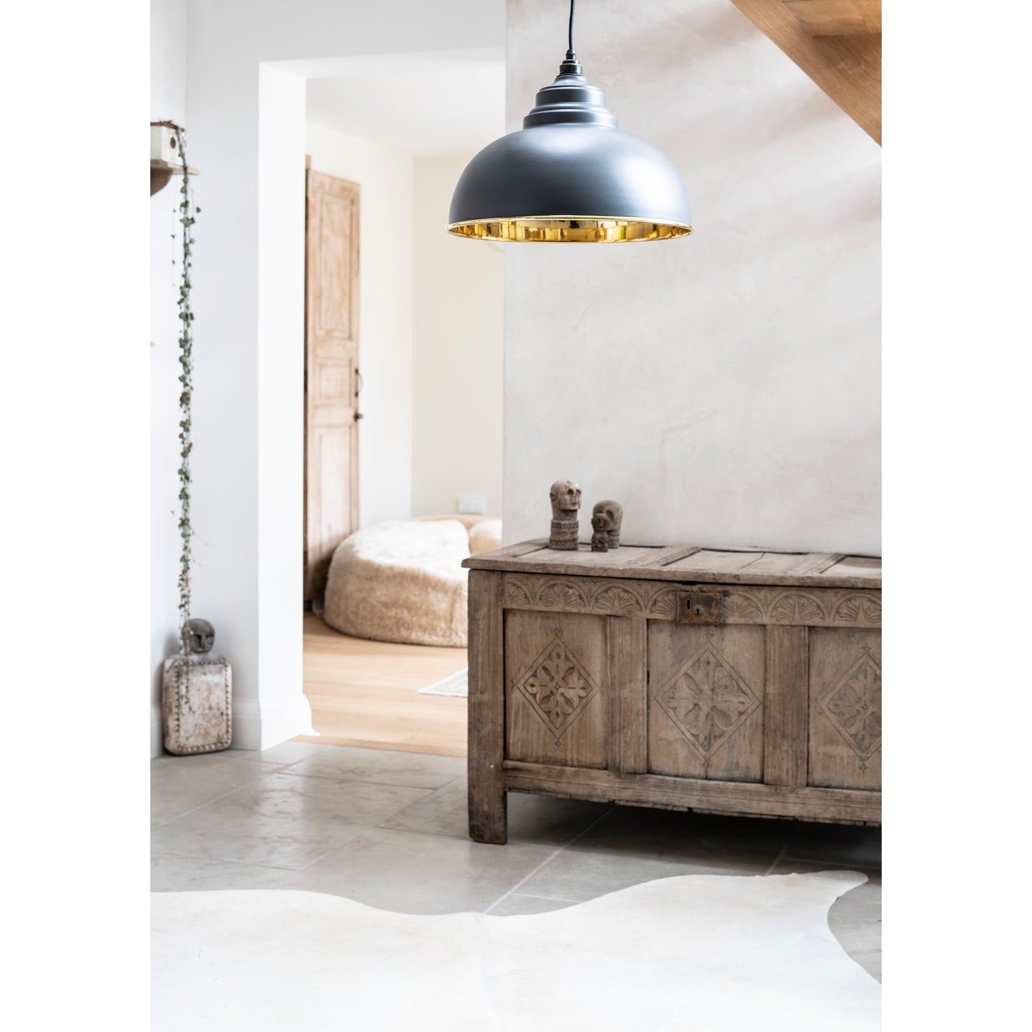 Smooth Brass Harborne Pendant