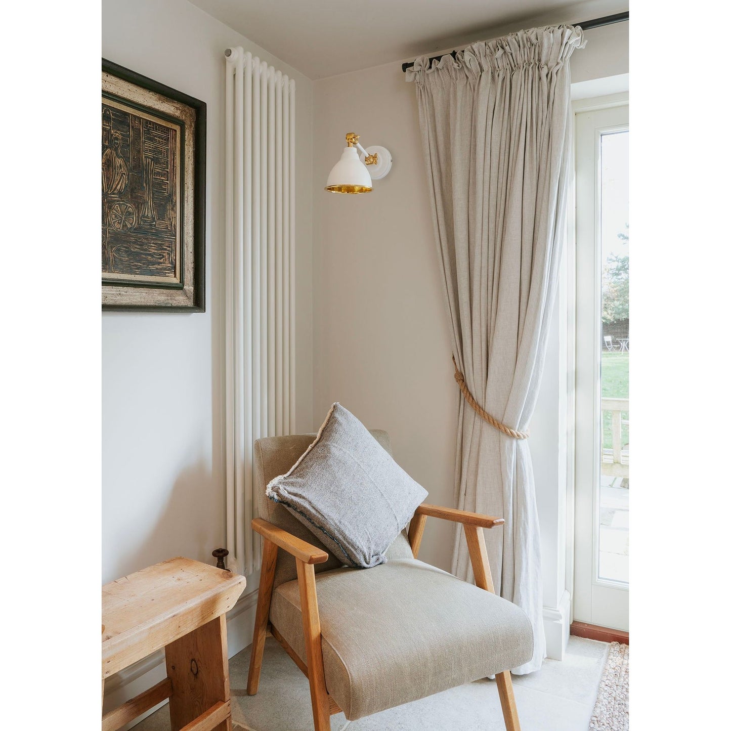 Hammered Brass Brindley Wall Light