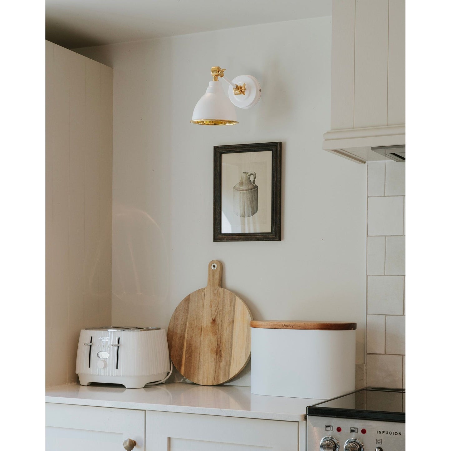 Hammered Brass Brindley Wall Light