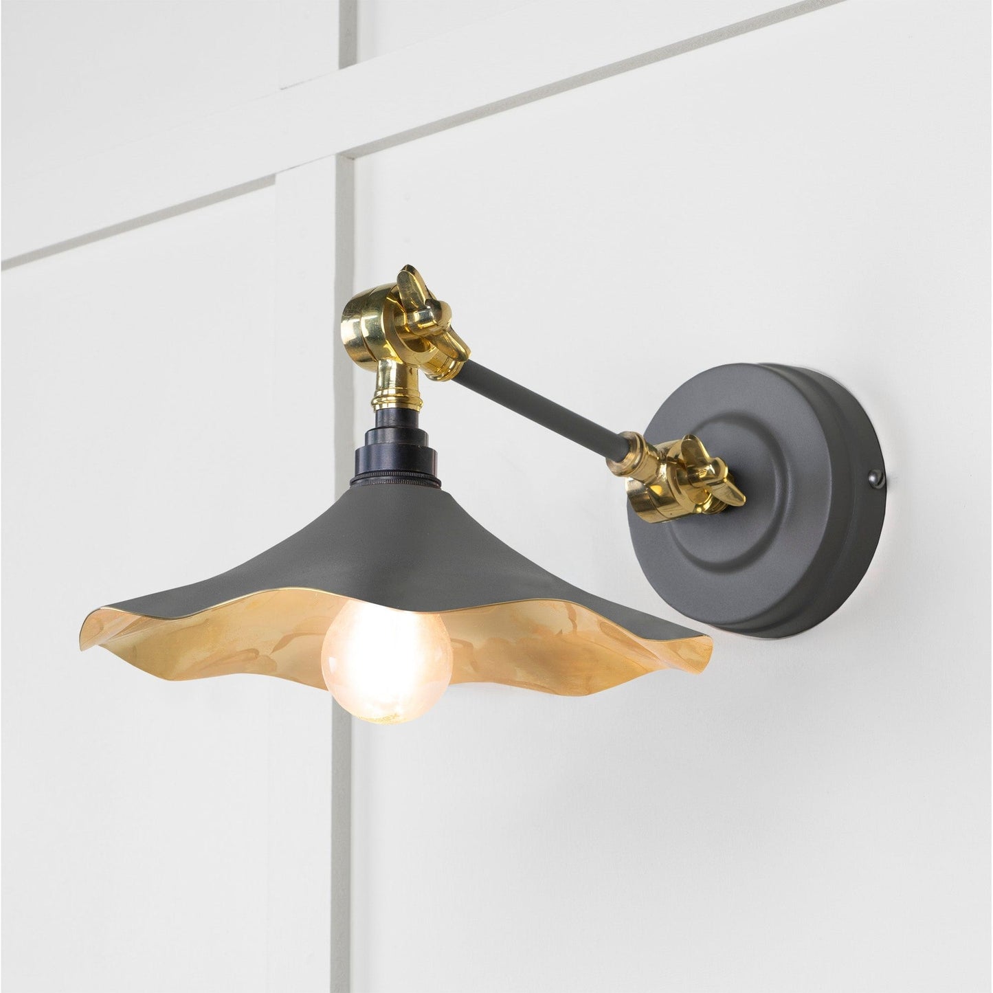 Smooth Brass Flora Wall Light