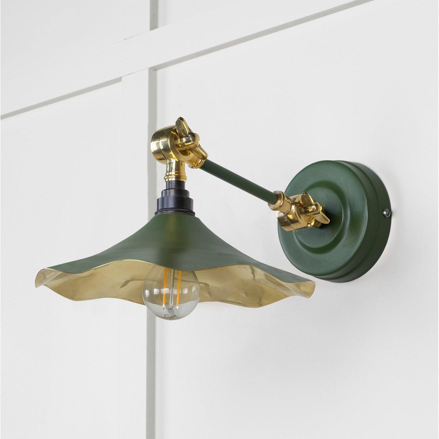 Smooth Brass Flora Wall Light