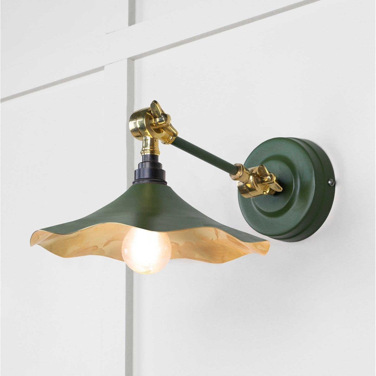 Smooth Brass Flora Wall Light