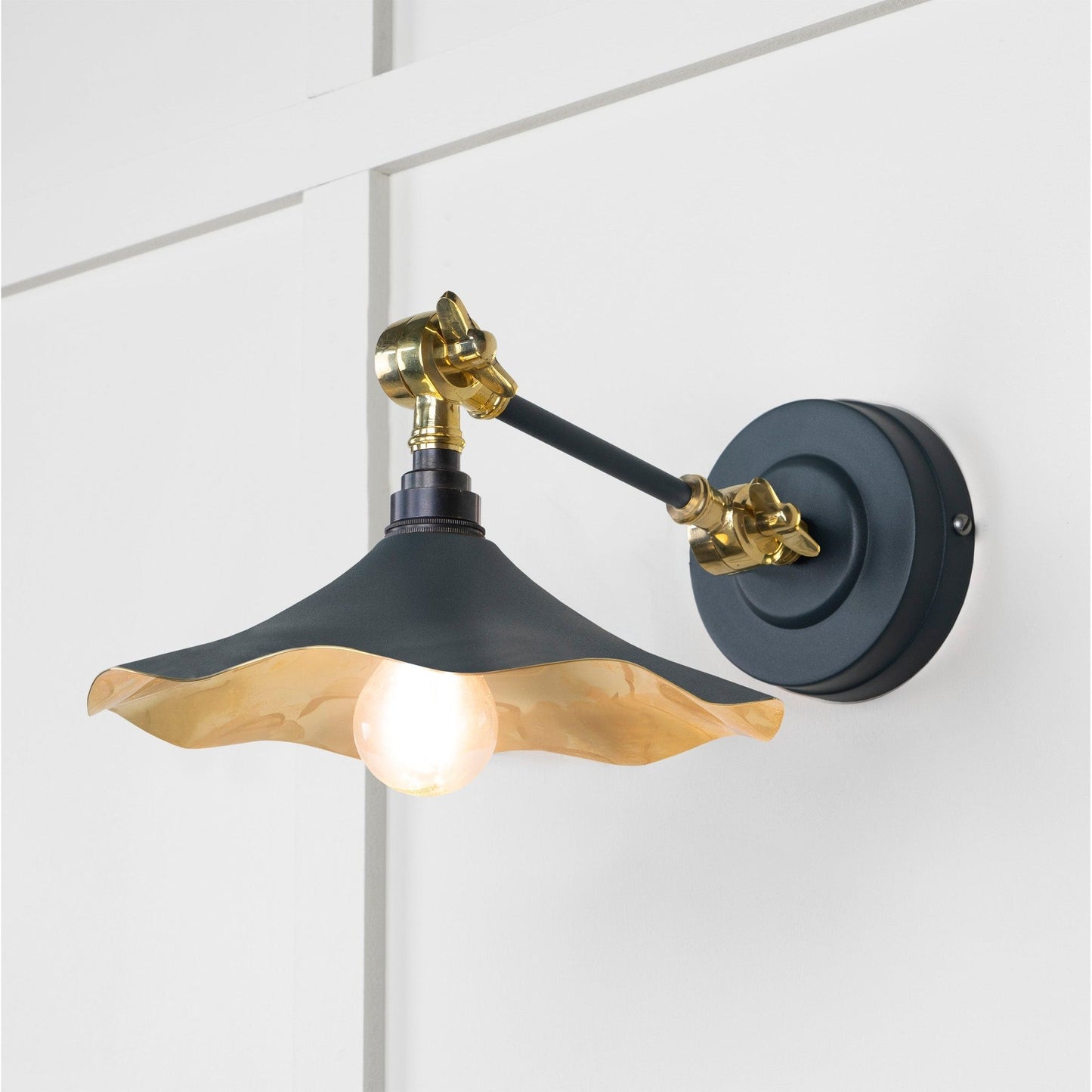 Smooth Brass Flora Wall Light