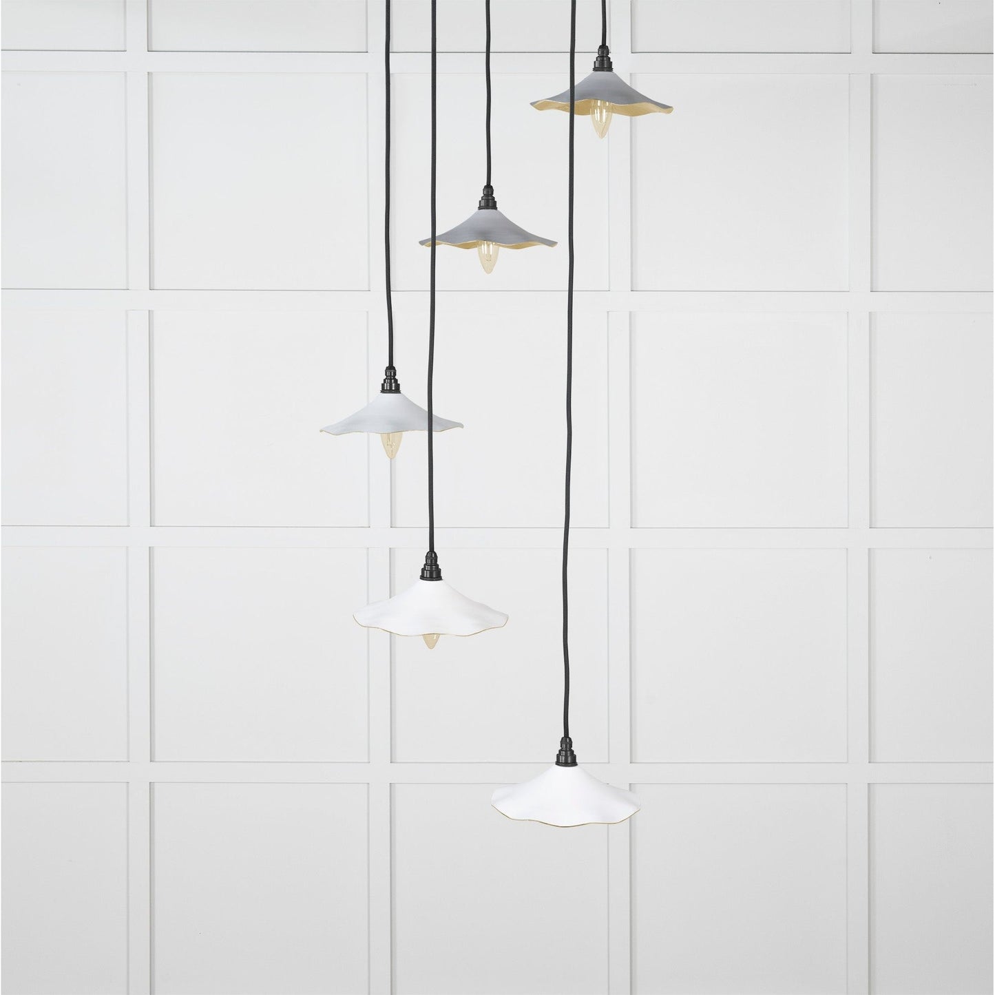 Smooth Brass Flora Cluster Pendant