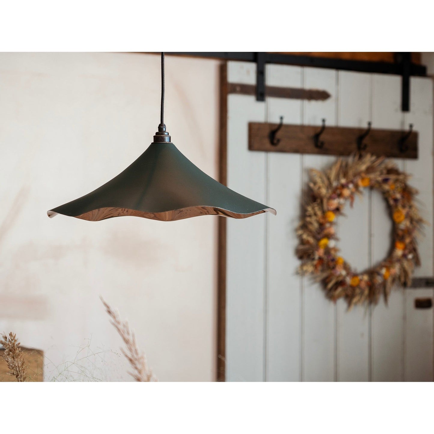 Smooth Nickel Flora Pendant