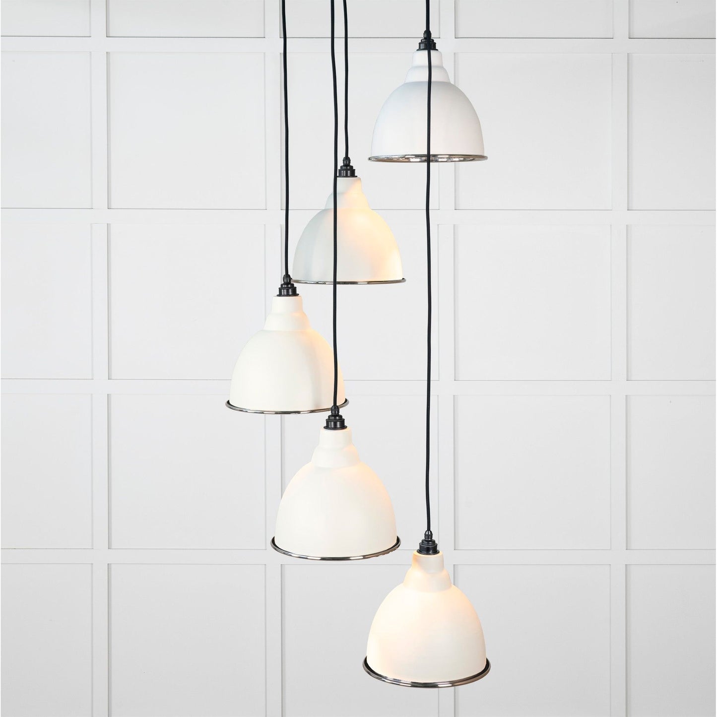 Hammered Nickel Brindley Cluster Pendant