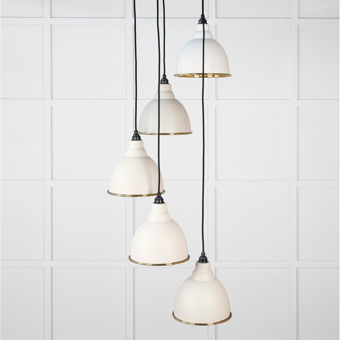 Hammered Brass Brindley Cluster Pendant