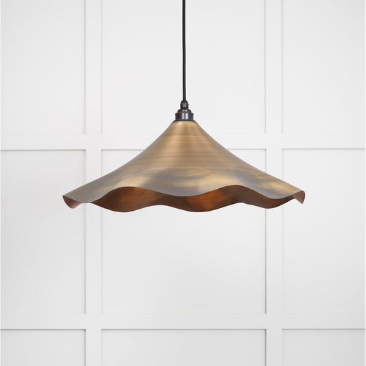 Aged Brass Flora Pendant