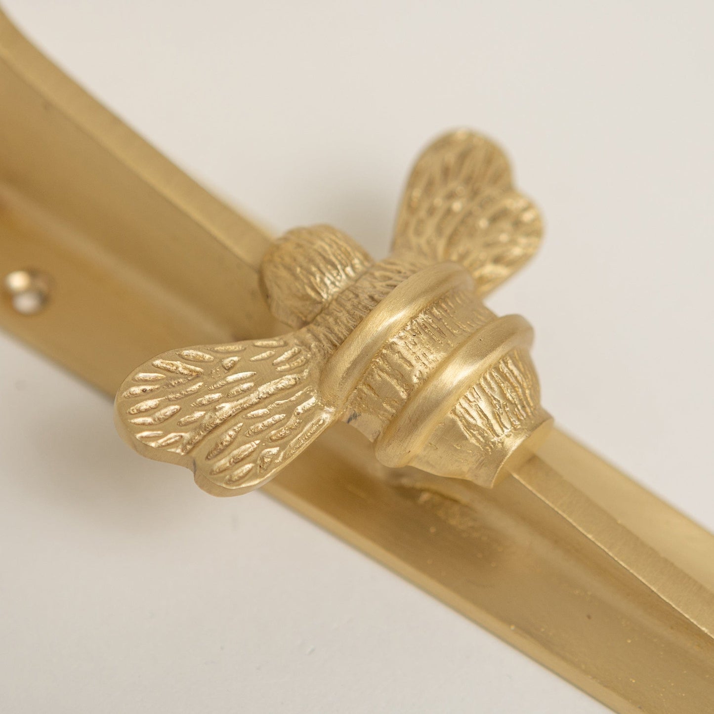 Satin Brass Bee Shelf Brackets - Heavy Duty Solid Brass