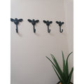 Brass bee Coat Hook - Black Finish - Brass bee