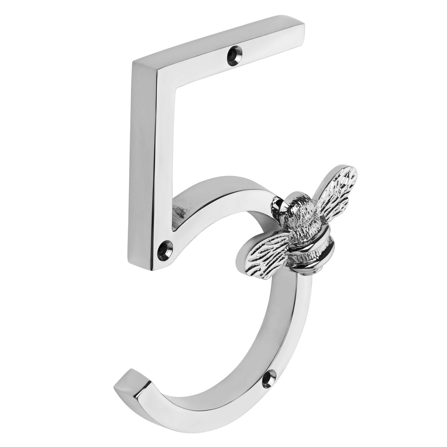 Brass bee Premium House Numbers with Bee in Nickel Finish 0-9 - Brass bee