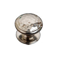 Solid Brass Nickel Hammered Cabinet Pull Handles & Knobs - Polished Nickel Finish