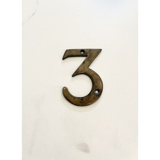Brass bee 0-9 Screw Fixing Numerals in Heritage Finish - Brass bee
