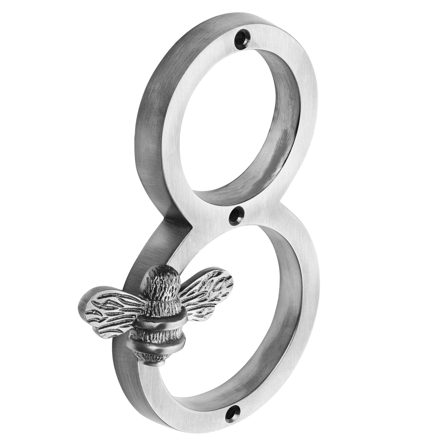 Brass bee Premium House Numbers with Bee in Pewter Finish 0-9 - Brass bee