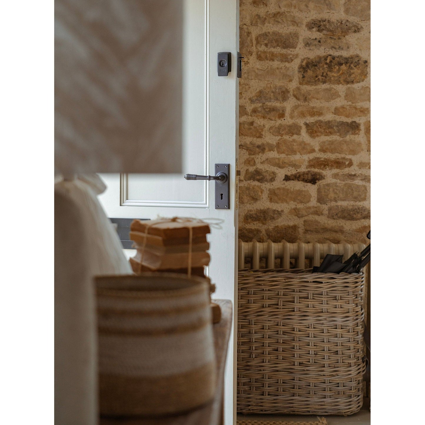 Reeded Lever Lock Set