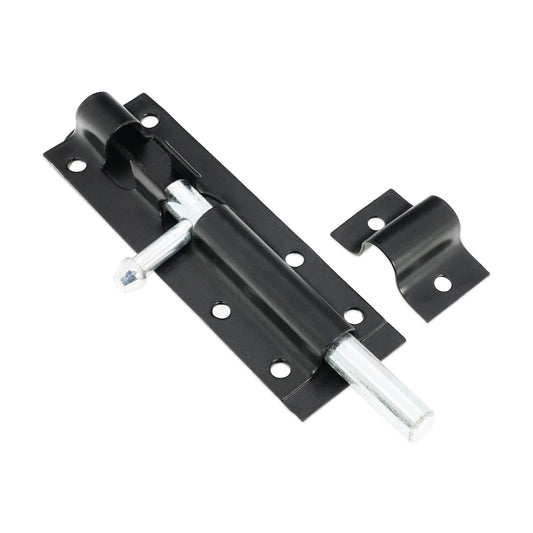 Straight Barrel Bolt – Black & Zinc Door Security Bolt