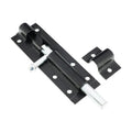 Straight Barrel Bolt – Black & Zinc Door Security Bolt Black 75mm (3") Love Handles uk