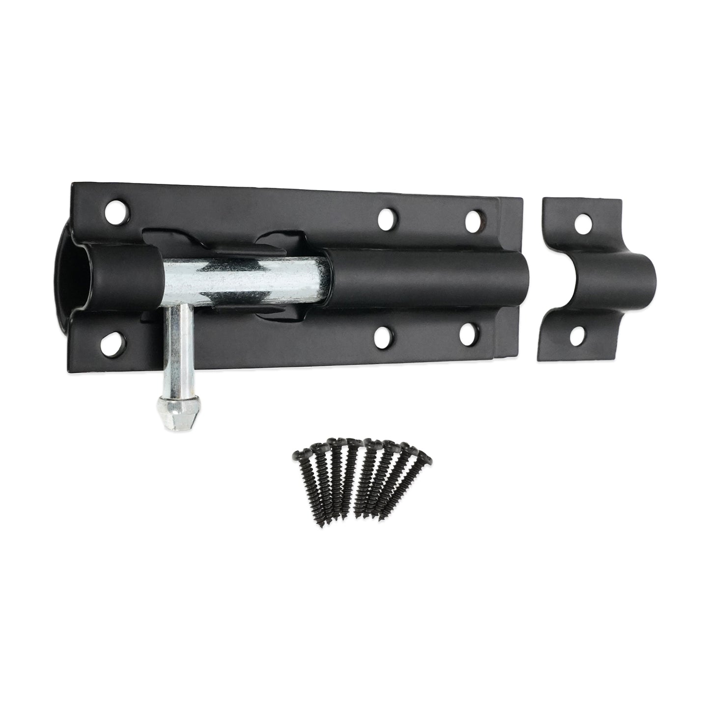 Straight Barrel Bolt – Black & Zinc Door Security Bolt
