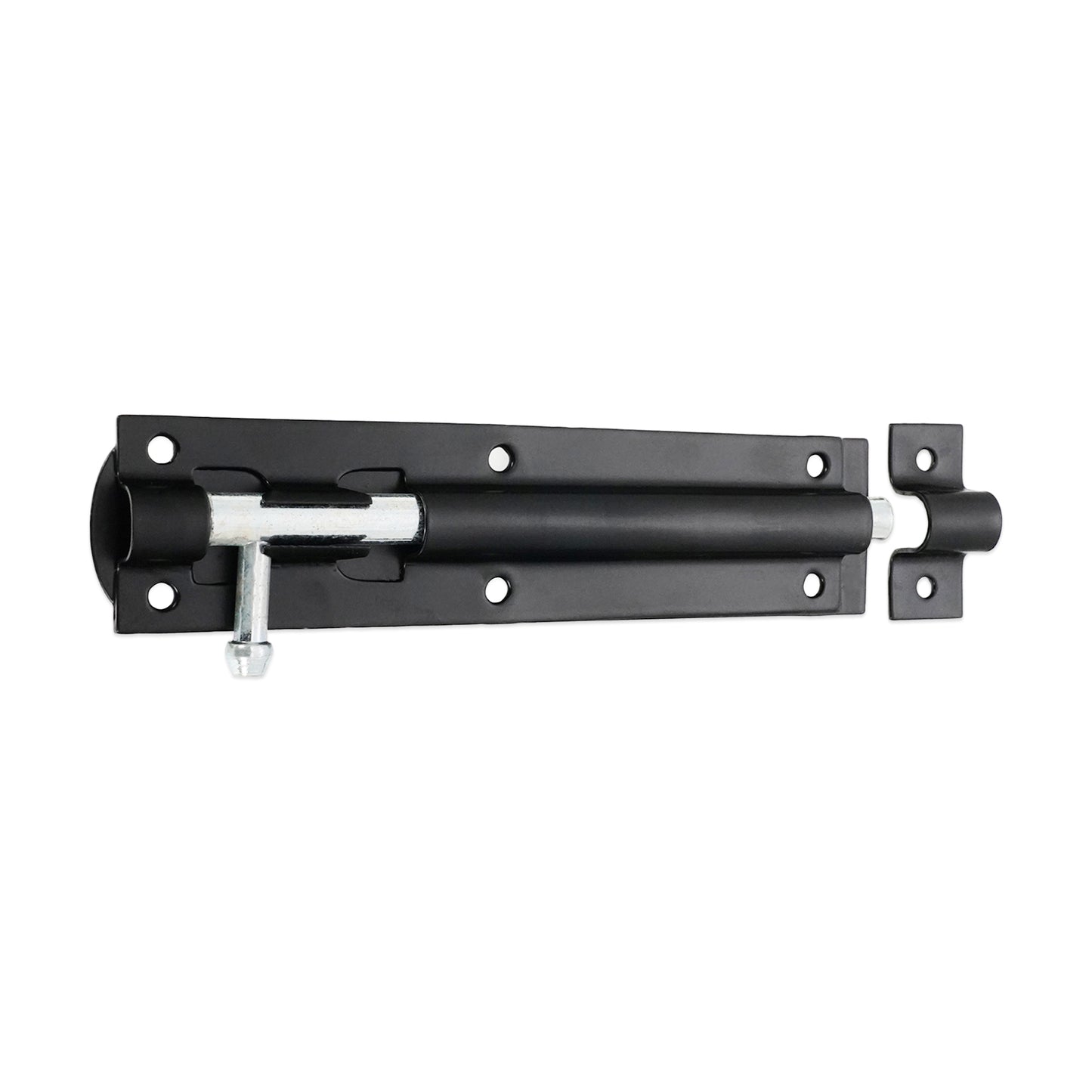 Straight Barrel Bolt – Black & Zinc Door Security Bolt