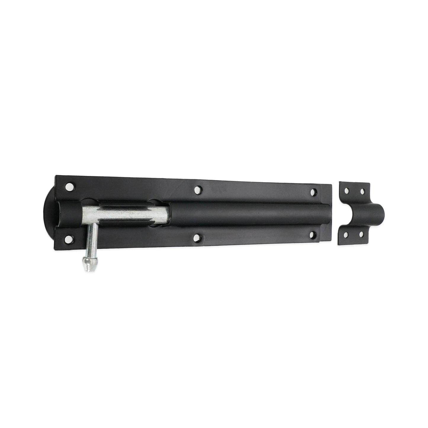 Straight Barrel Bolt – Black & Zinc Door Security Bolt