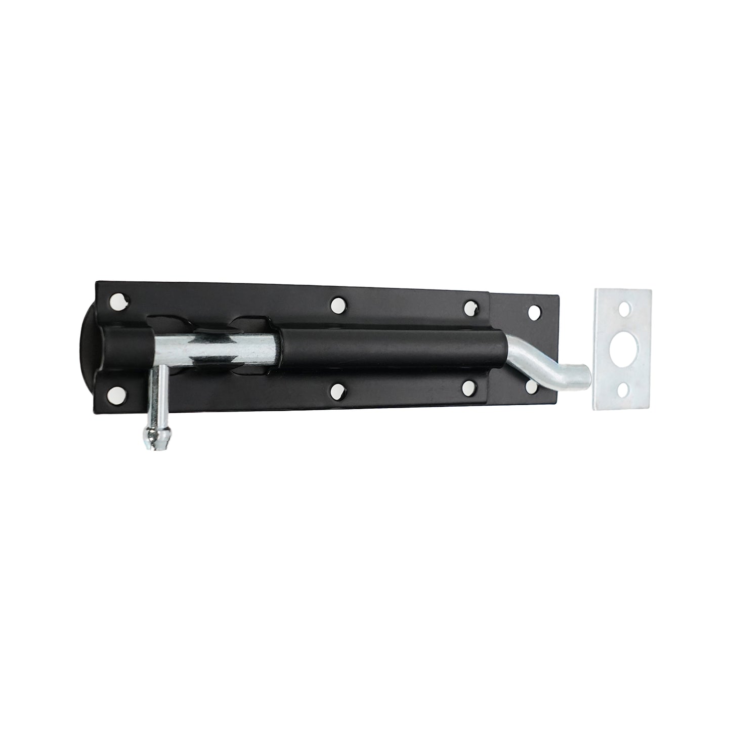 Necked Barrel Bolt – Black & Zinc Door Security Bolt