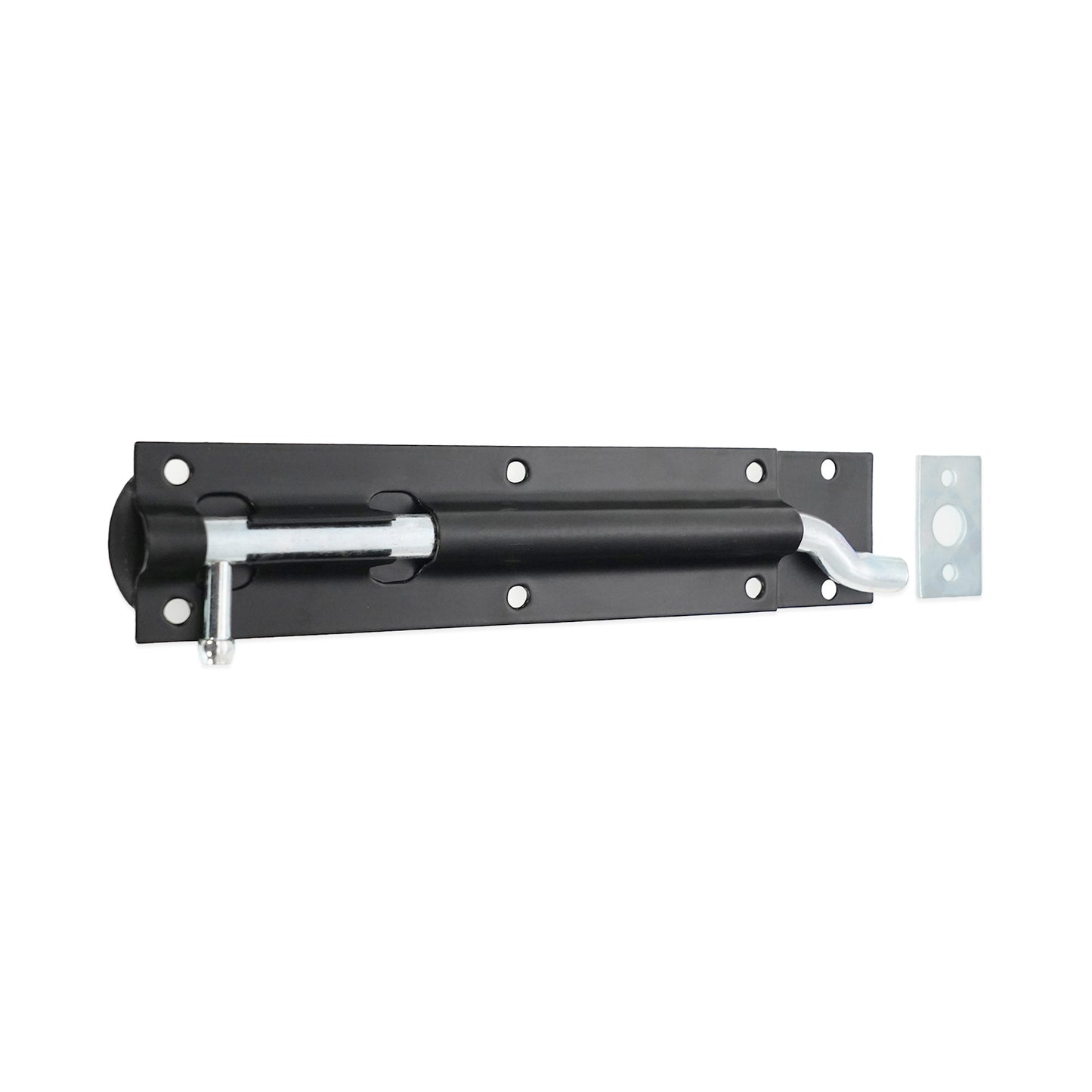 Necked Barrel Bolt – Black & Zinc Door Security Bolt