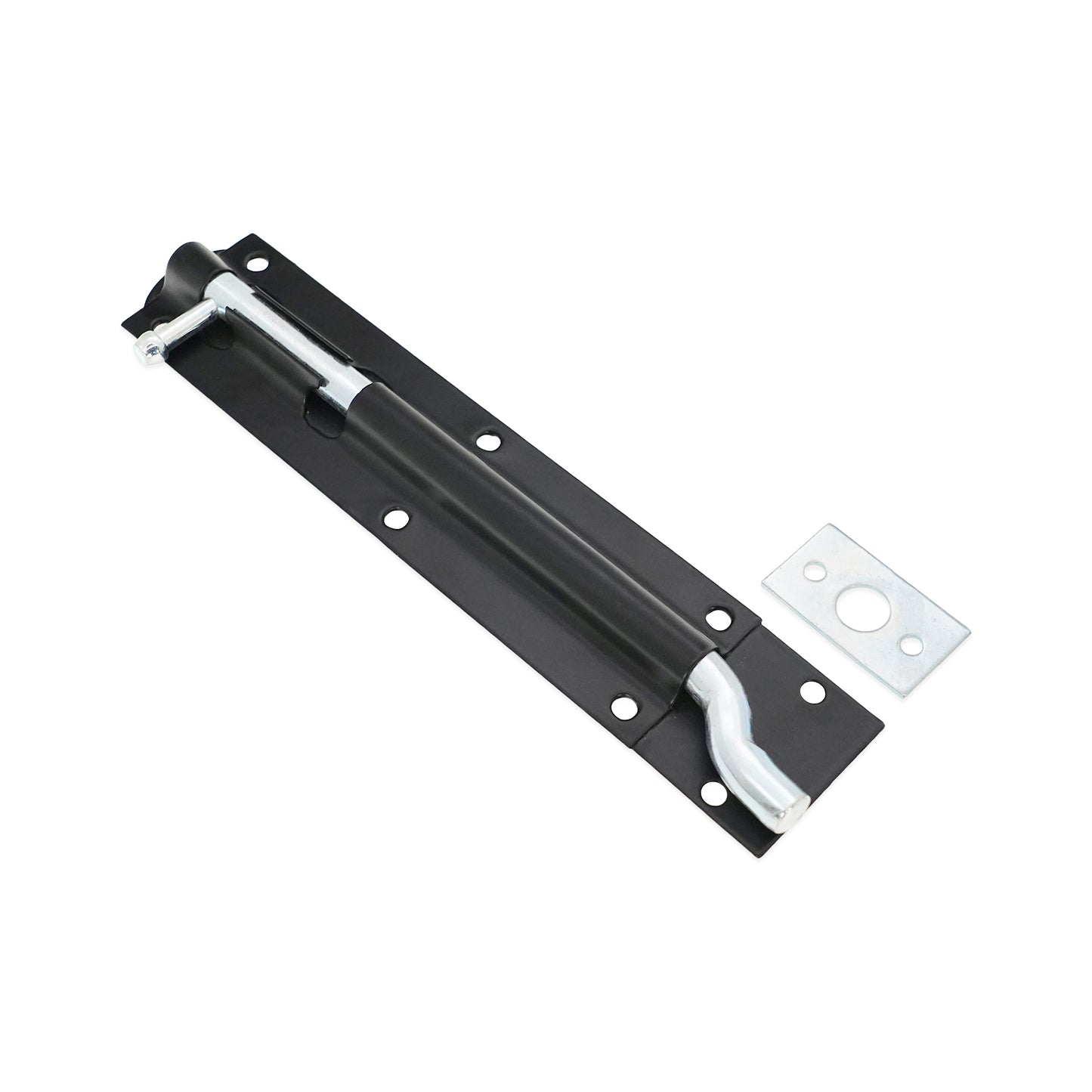 Necked Barrel Bolt – Black & Zinc Door Security Bolt