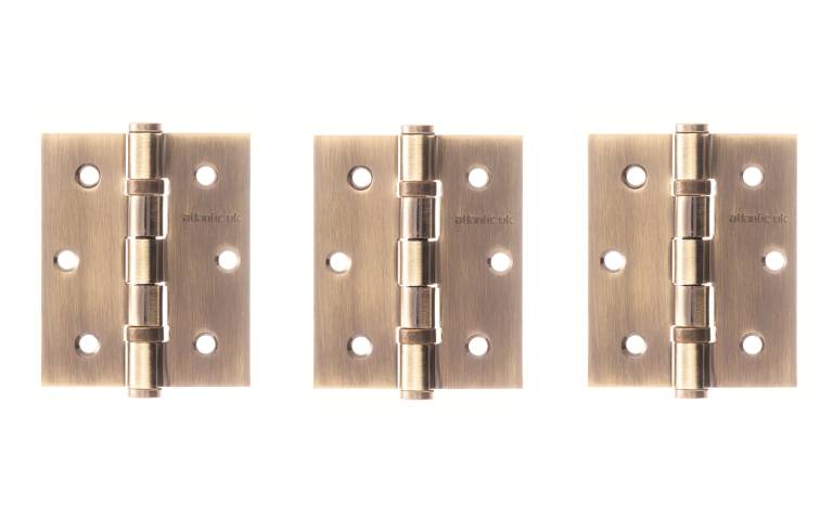 Atlantic Ball Bearing Hinges 3" x 2.5" x 2.5mm - Set of 3