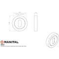 Escutcheon - Lock Profile On Concealed Fix Round Rose