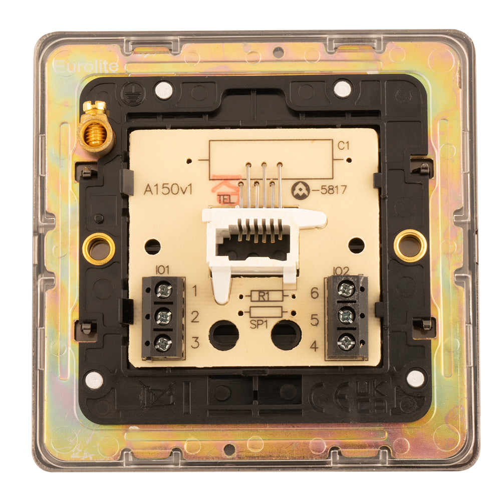 Concealed 3mm Telephone Slave - Antique Brass