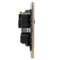 Concealed 3mm 1 Gang Socket - Antique Brass