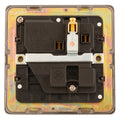 Concealed 3mm 1 Gang Socket - Antique Brass
