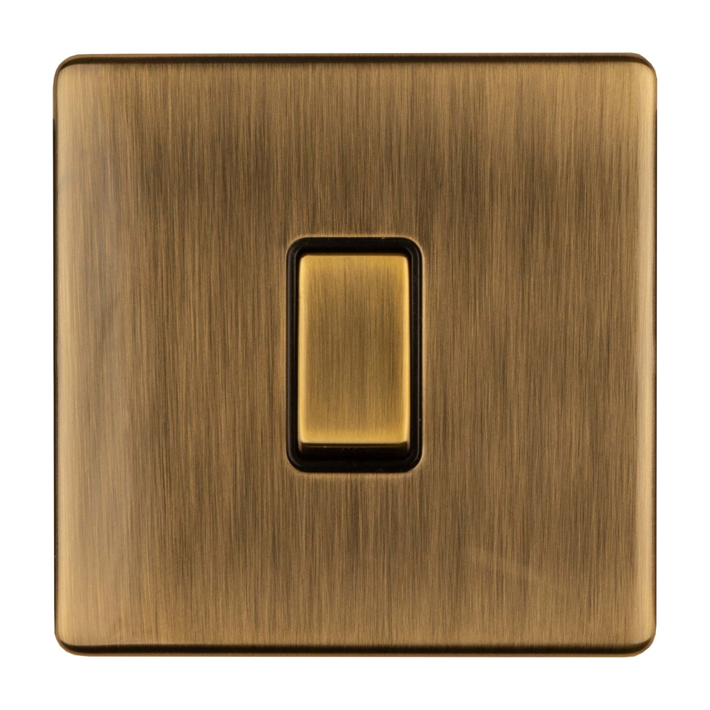 Concealed 3mm 1 Gang Switch - Antique Brass