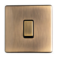 Concealed 3mm 20Amp Switch - Antique Brass