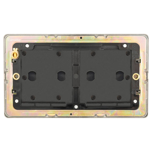 Concealed 3mm Double Blank Plate - Antique Brass