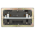 Concealed 3mm 2 Gang Socket - Antique Brass
