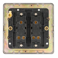 Concealed 3mm 2 Gang Switch - Antique Brass